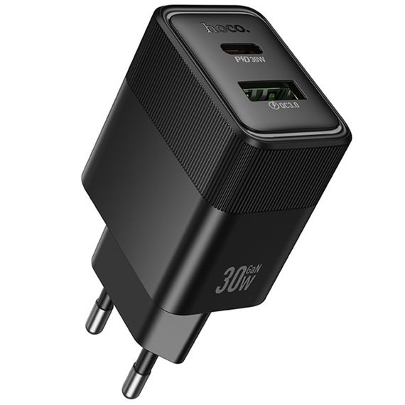 МЗП Hoco CS112A Lounge PD30W+QC3.0 (1USB-A/1C) Black | Зображення 3