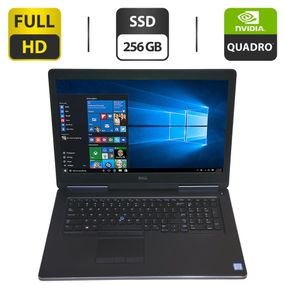 Мобільна робоча станція Dell Precision 7710 / 17.3" (1920x1080) IPS / Intel Xeon E3-1505M v5 (4 (8) ядра по 2.8 - 3.7 GHz) / 16 GB DDR4 / 256 GB SSD / nVidia Quadro M3000M, 4 GB GDDR5, 256-bit / WebCam б/в