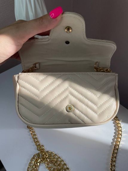 Сумка жіноча Gucci beige Гуччі бежева 070 | Зображення 7