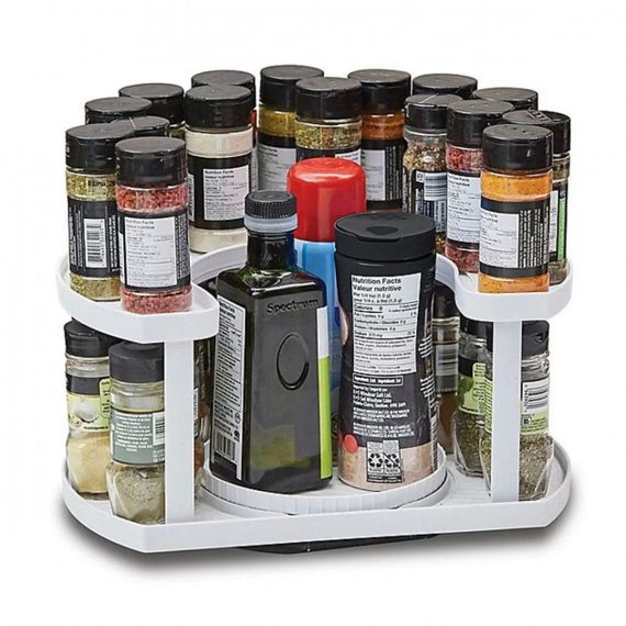 Спецівниця Spice Spinner Two-Tiered Spice Organizer, Поворотна підставка для спецій, Карусель для спецій JA-18 | Зображення 2