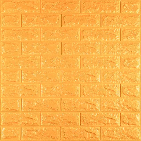 3D панель самоклеюча 700х770х7мм цегла Золотий (011-7) SW-00000052