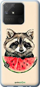 Чохол на Realme Narzo 50A Єнотик з кавуном "4605u-2514-2448"