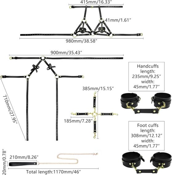 БДСМ-набір LOCKINK YEAHWOW Forced Nadu pose correction set | Зображення 5