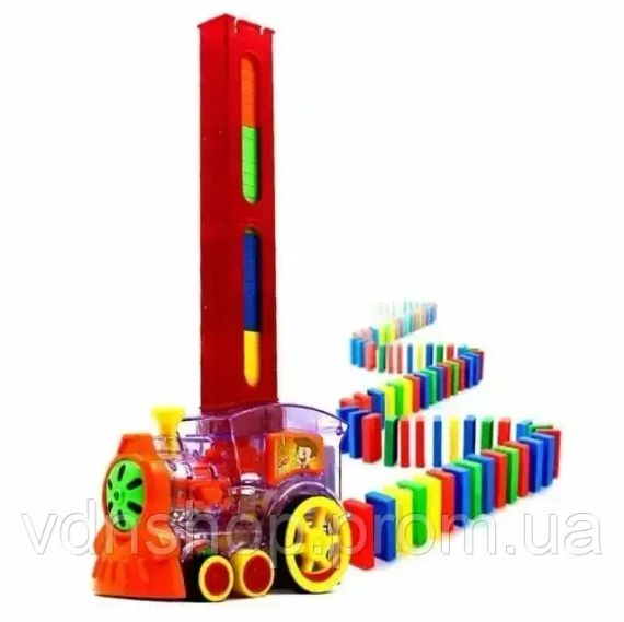 Конструктор іграшка-поїзд доміно, DOMINO Happy Truck sciries COLORS 60 деталей | Зображення 2