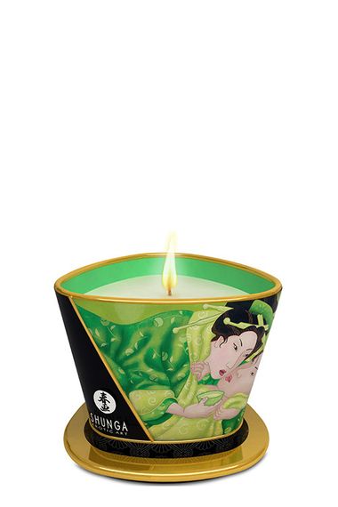 Свеча для массажа Shunga Massage Candle Exotic Green Tea с ароматом зеленого чая, 170 мл sexstyle