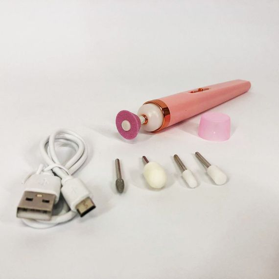 Фрезерний апарат для манікюру Flawless Salon Nails рожевий, Фрезер для манікюру KF-444 для початківців | Зображення 1