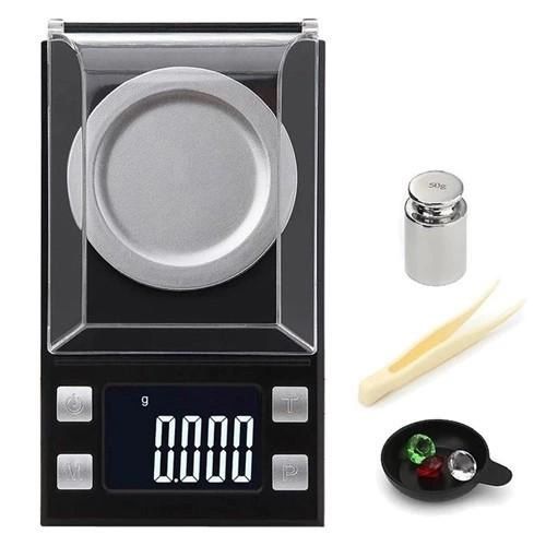 Ваги ювелірні високоточні до 50г, 0.001г точність, 8028, Компактні електронні ваги для ювелірів | Зображення 3