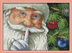 Набір для вишивання за нанесеною на канву схемою "Happy Christmas 3".  AIDA 14CT printed, 30*21 см