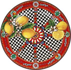 Тарілка порцелянова Sicilia "Limoni" Ø27см (Лимони)
