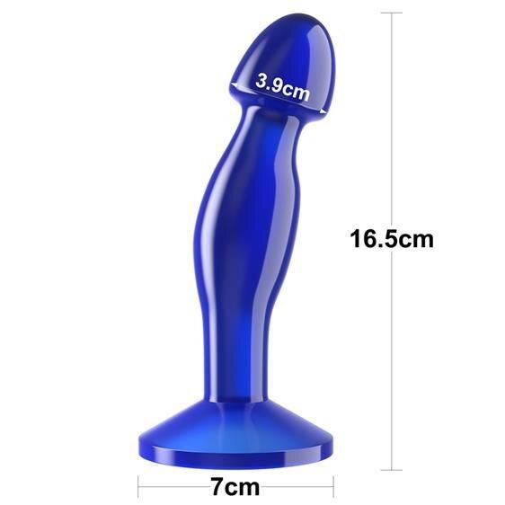 Анальна пробка - Flawless Clear Prostate Plug 6.5" Blue Sex Aura | Зображення 2