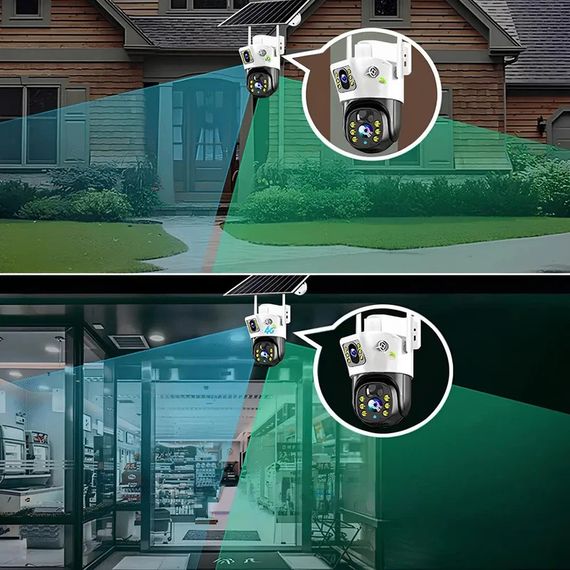 IP камера відеоспостереження на сонячній батареї XPRO модель 1080P з нічним баченням (234573519_1640) | Зображення 6