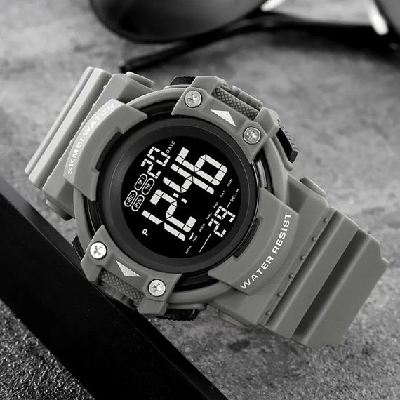 Чоловічий годинник Skmei 2195GY Grey | Зображення 1