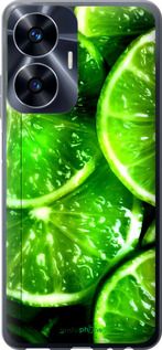 Чохол на Realme C55 Зелені часточки лимона "852u-2992-2448"