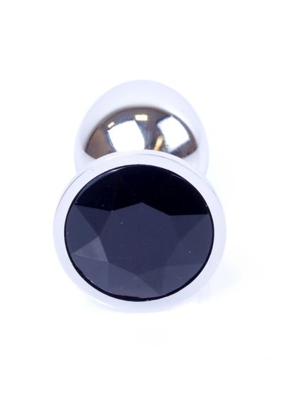 Анальна пробка - Jewellery Silver Plug Black | Зображення 2
