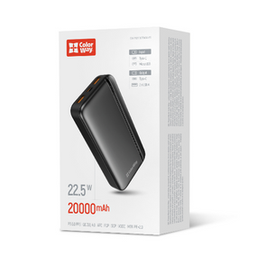 Павербанк 20000 mAh ColorWay Portable Charger CW-PB200LPB4BK-PD 22,5W USB/Type-C QC+PD чорний