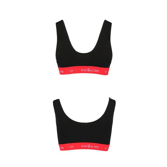 Спортивный топ на широких бретелях Passion PS003 TOP M, black | Зображення 4