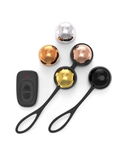 Набір вагінальних кульок Dorcel Training Balls, діам. 3,4 см, вага 20-117гр, є вібрація, пульт ДК sexstyle