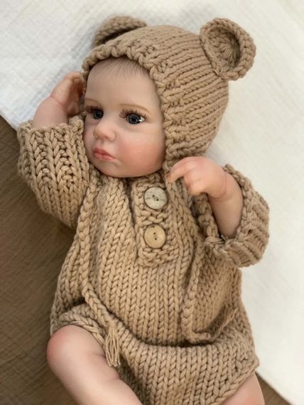 Силіконова Колекційна Лялька Реборн Немовля Новонароджена Дівчинка Пупс Мінні (Вінілова Лялька) 50 см Reborn | Зображення 4