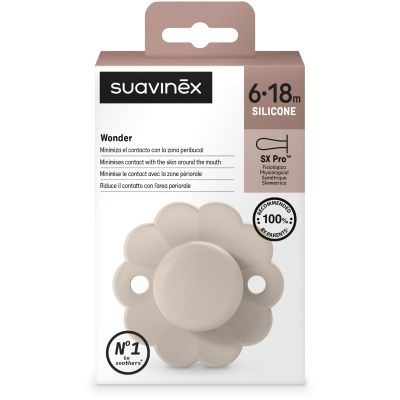 Пустышка Suavinex Wonder фізіологічна, 6-18 місяців, нюдова (308385) | Зображення 2