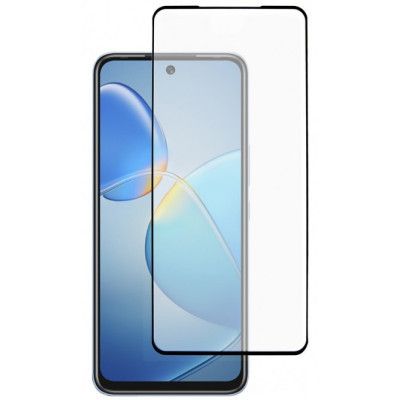 Стекло защитное Dengos Full Glue Infinix Hot 12 Play black frame (TGFG-248) | Зображення 1