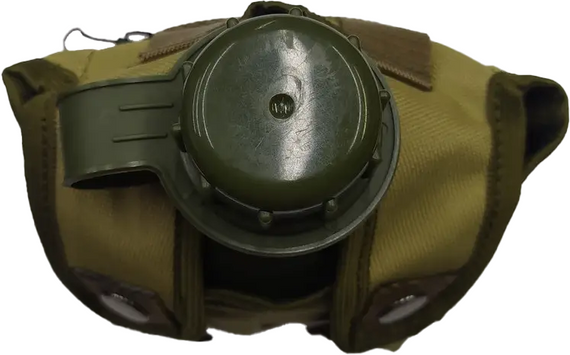 Фляга пластикова 1000 мл хакі в чохлі М&М 1 Coyote Койот (213393) | Зображення 2