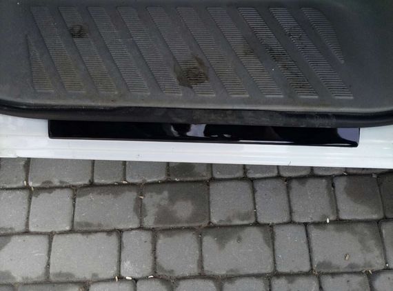 Накладки на пороги DDU (2 шт., ABS-пластик) Глянцеві для Mercedes Sprinter 2006-2018 рр | Зображення 2