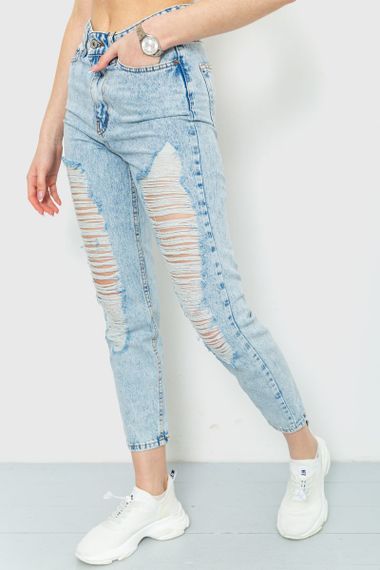 Джинси жіночі MOM, колір блакитний, 164R5570 | Зображення 2