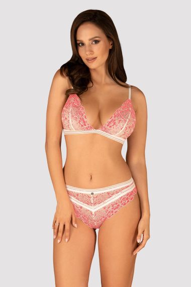 Мереживний комплект Bloomys set Рожевий S/M | Зображення 3