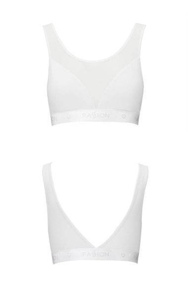 Топ з прозорою вставкою Passion PS002 TOP L, white Sex Aura | Зображення 1