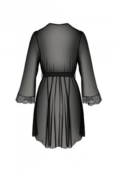 Пеньюар Passion AMBERLY PEIGNOIR black, S/M, пояс у комплекті | Зображення 3