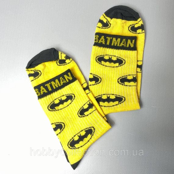Шкарпетки чоловічі високі 1 пара "Batman" жовті 40-45 р бавовняні | Зображення 4