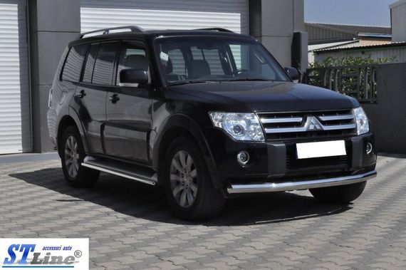 Передній захист ST008 (нерж.) для Mitsubishi Pajero Wagon III | Зображення 3