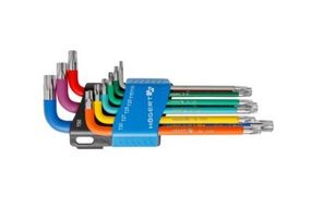 Набір ключів Torx, кольорових, HT1W817 уп 9 шт Hoegert