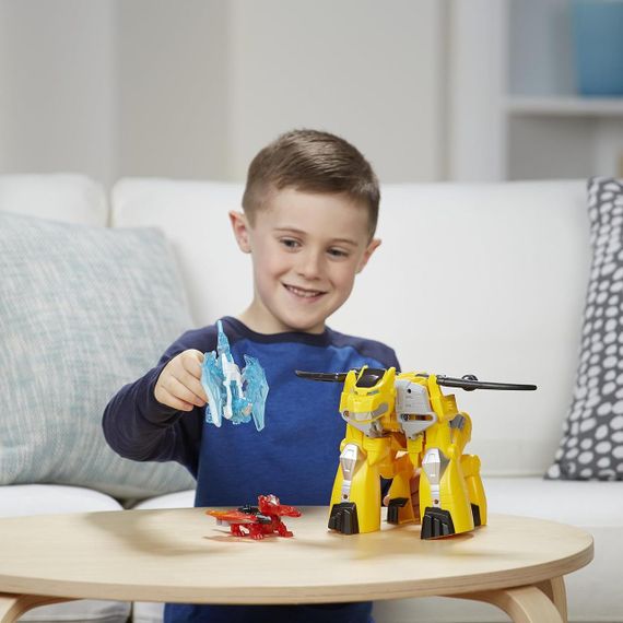 Трансформер Бамблби 25 см Оригинал Hasbro Transformers Rescue Bots Knight Watch Bumblebee | Зображення 8