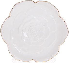Тарілки в наборі 4 шт Rose White - Gold 23х21.5х3см ceramic
