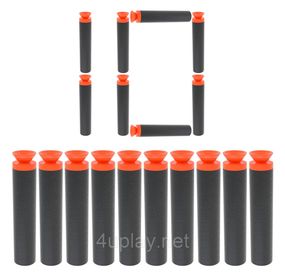 Патроны с присосками для NERF Игрушечные пули стрелы для бластеров Нерф EKIND Suction Foam Darts Black 10шт.