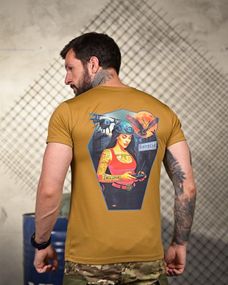 Тактична вологовідводна футболка Покровськ coyot ПП4678