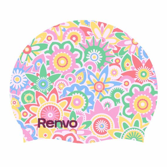 Взрослая шапочка для плавания Renvo Kerio Flowers Разноцветный Уни OSFM (2SC150-0508)