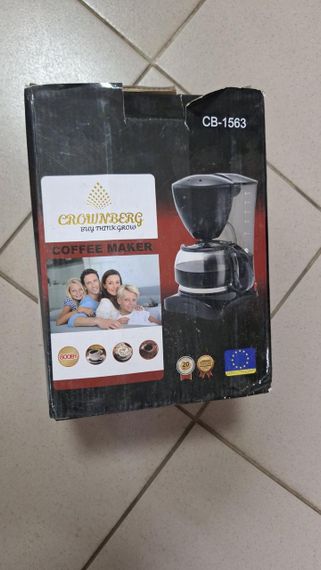 ОЧЕНКА! Крапельна кавоварка Crownberg Cb 1563 800W зі скляною колбою (Плохе паковання 3073) | Зображення 1