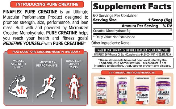 Креатин Finaflex Pure Creatine Monohydrate 300 g | Зображення 1