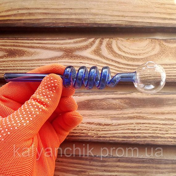 Скляна трубка Helix Oil Blue | Зображення 1
