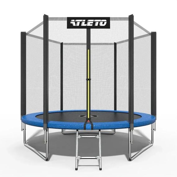 Батут дитячий Atleto 252 см із захисною сіткою та драбиною для дому та дачі 20000800