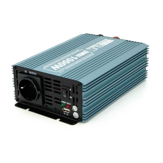 Инвертор напряжения Mexxsun MXS-1000.12V/220V, 1 Shuko, 1 USB, клеммные провода