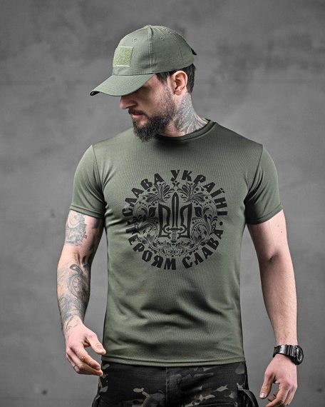 T-shirt Glory to Ukraine oliva DL6374 | Зображення 1