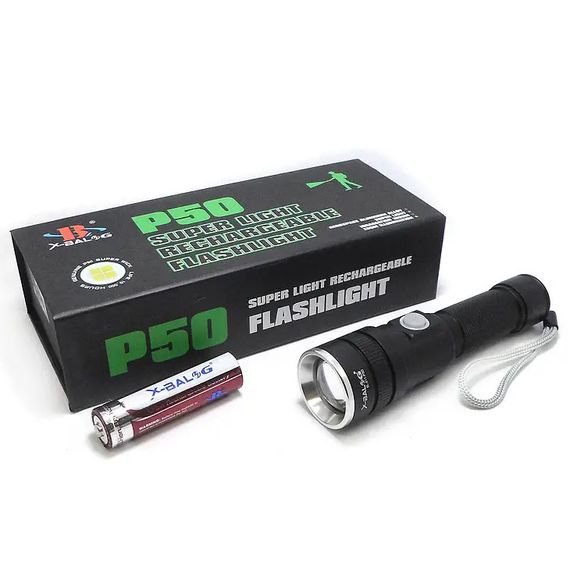 Ліхтар акумуляторний Bailong BL 611-P50, Ліхтарик поліс, Тактичний ліхтар, Ручний ліхтарик led | Зображення 2
