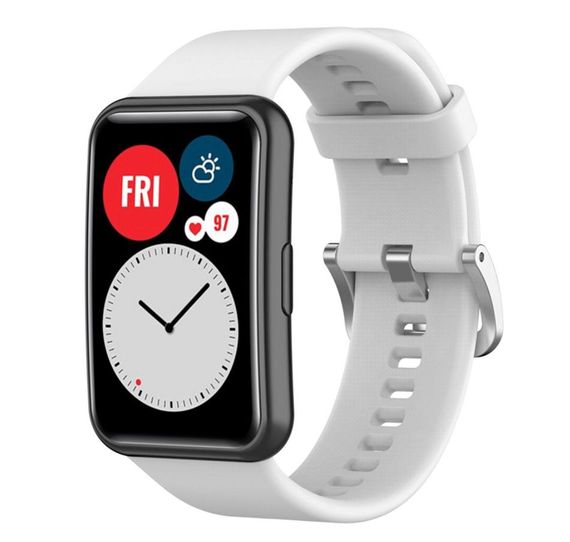 Силіконовий ремінець Primolux для смарт-годинника Huawei Watch Fit / Fit SE (TIA-B09, TIA-B29, STA-B39) - White | Зображення 1