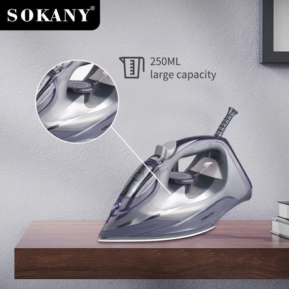 Паровой утюг SOKANY SK-2071 / Электрический утюг с керамической подошвой, 2600 Вт / Паровой утюг с резервуаром для воды | Зображення 3