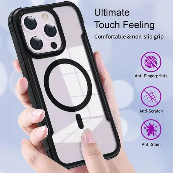 TPU+PC чохол Defense Clear with MagSafe для Apple iPhone 15 Pro Max (6.7") | Зображення 4