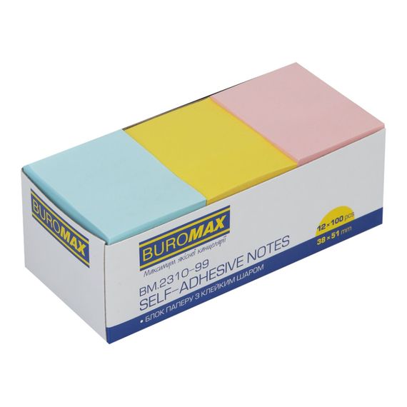 Блок бумаги для заметок PASTEL BM.2310-99, 38 х 51 мм | Зображення 1