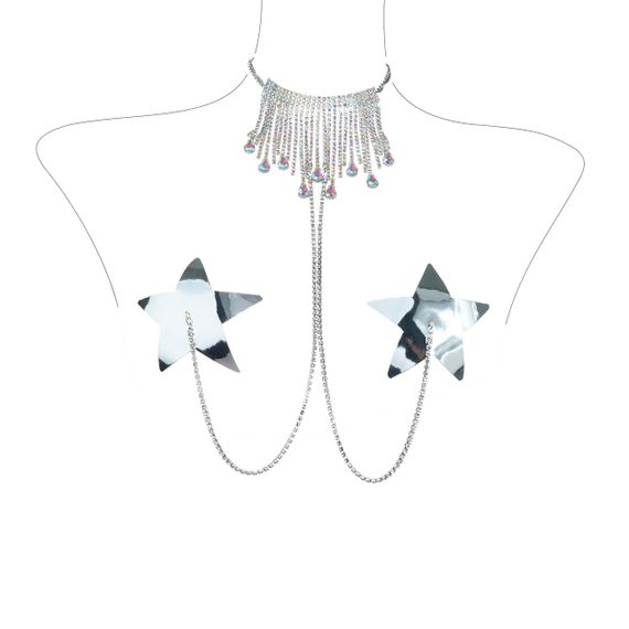 Сексапильные пестисы-звезды с украшением-чокером Silver sexstyle | Зображення 3